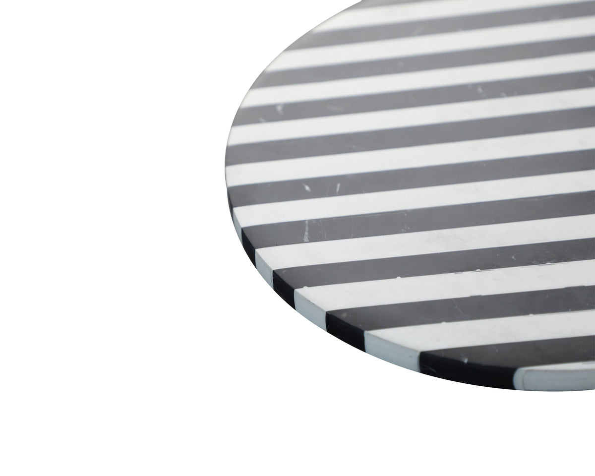 Monochrome Tray  - Black and White Marble