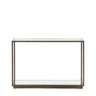 Avento Gold Console Table with Clear Glass Top by Abode