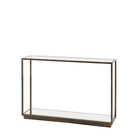 Avento Gold Console Table with Clear Glass Top by Abode