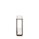 Avento Gold Console Table with Clear Glass Top by Abode