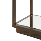Avento Gold Console Table with Clear Glass Top by Abode