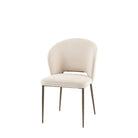Cosenza Vanilla Fabric Dining Chair - Set of Two Abode