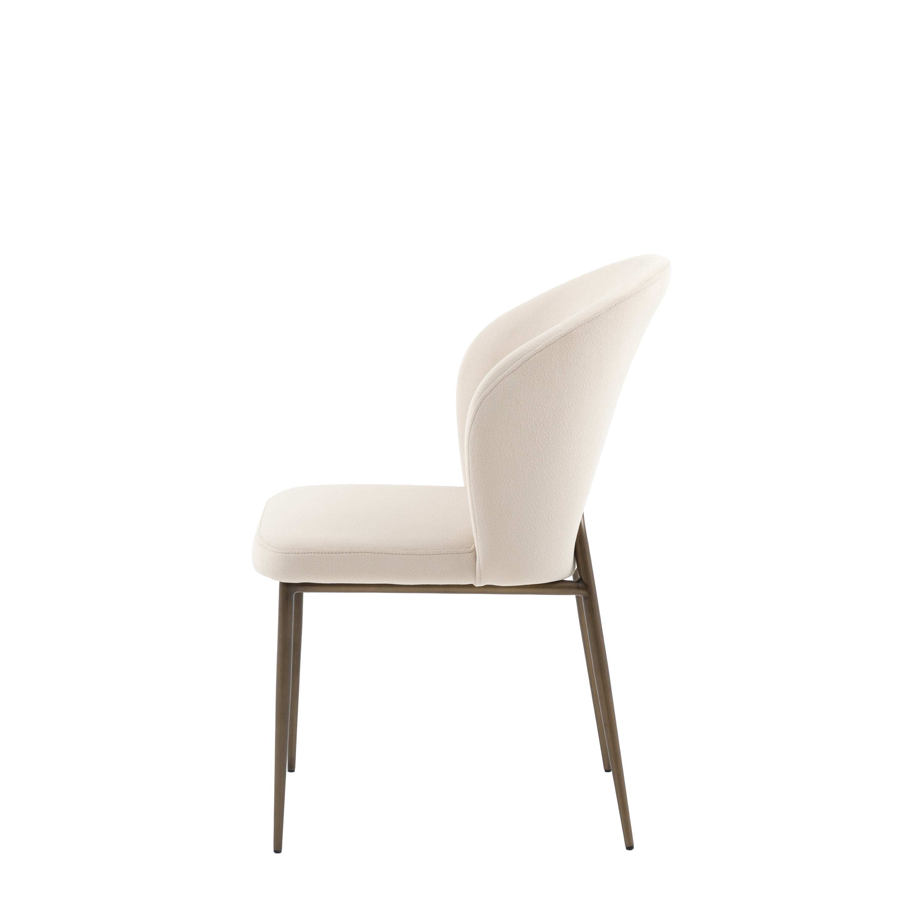 Cosenza Vanilla Fabric Dining Chair - Set of Two Abode
