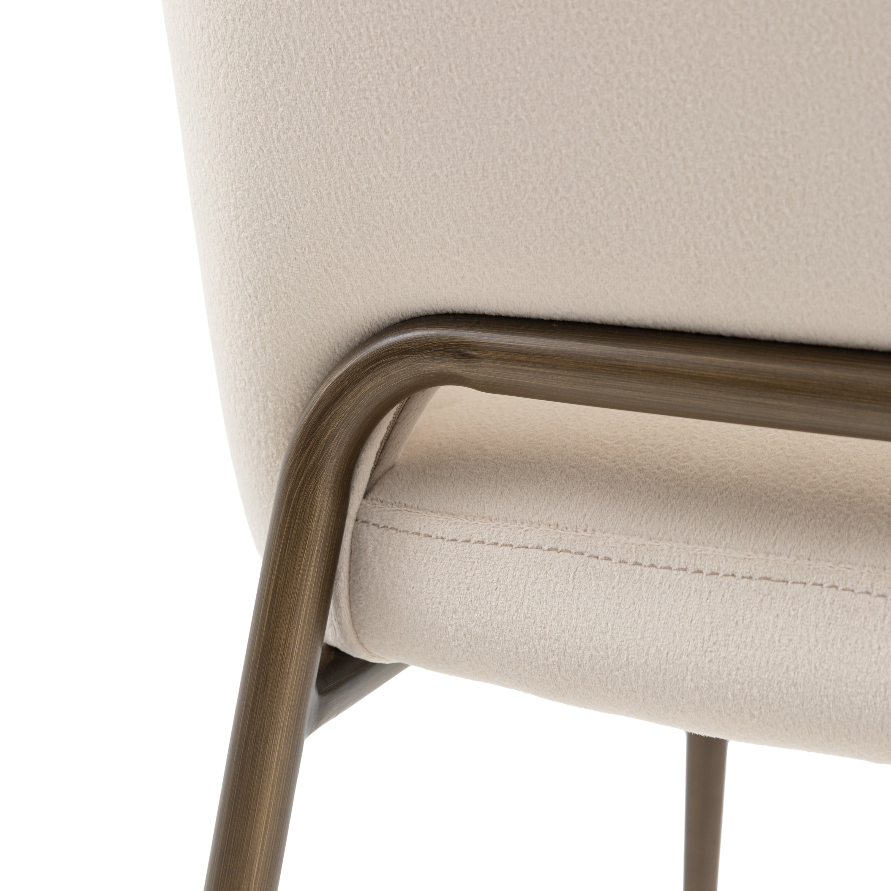 Cosenza Vanilla Fabric Dining Chair - Set of Two Abode
