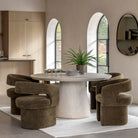 Sloane Green Fabric Dining Chair by Abode