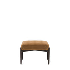 Humber Brown Ochre Faux Sheepskin Footstool by Abode