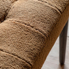 Humber Brown Ochre Faux Sheepskin Footstool by Abode