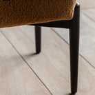 Humber Brown Ochre Faux Sheepskin Footstool by Abode