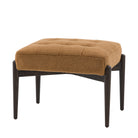Humber Brown Ochre Faux Sheepskin Footstool by Abode