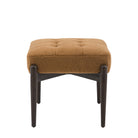 Humber Brown Ochre Faux Sheepskin Footstool by Abode