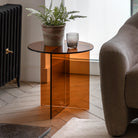 Parioli Bronze Glass Side Table by Abode