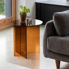 Parioli Bronze Glass Side Table by Abode