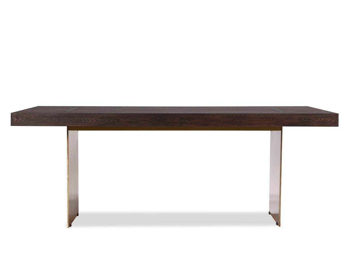 Unma Dining Table - Dark Brown Ash/Dark Brass Liang & Eimil