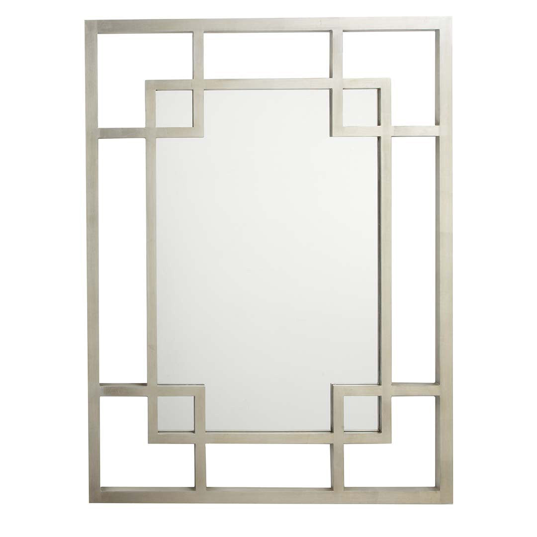 Carn Silver Leaf Rectangle Mirror by RV Astley