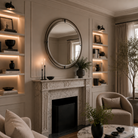 Gordone Dark Antique Brass Finish Wall Mirror by RV Astley
