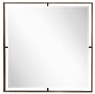 Gordone Dark Antique Brass Finish Square Mirror by RV Astley