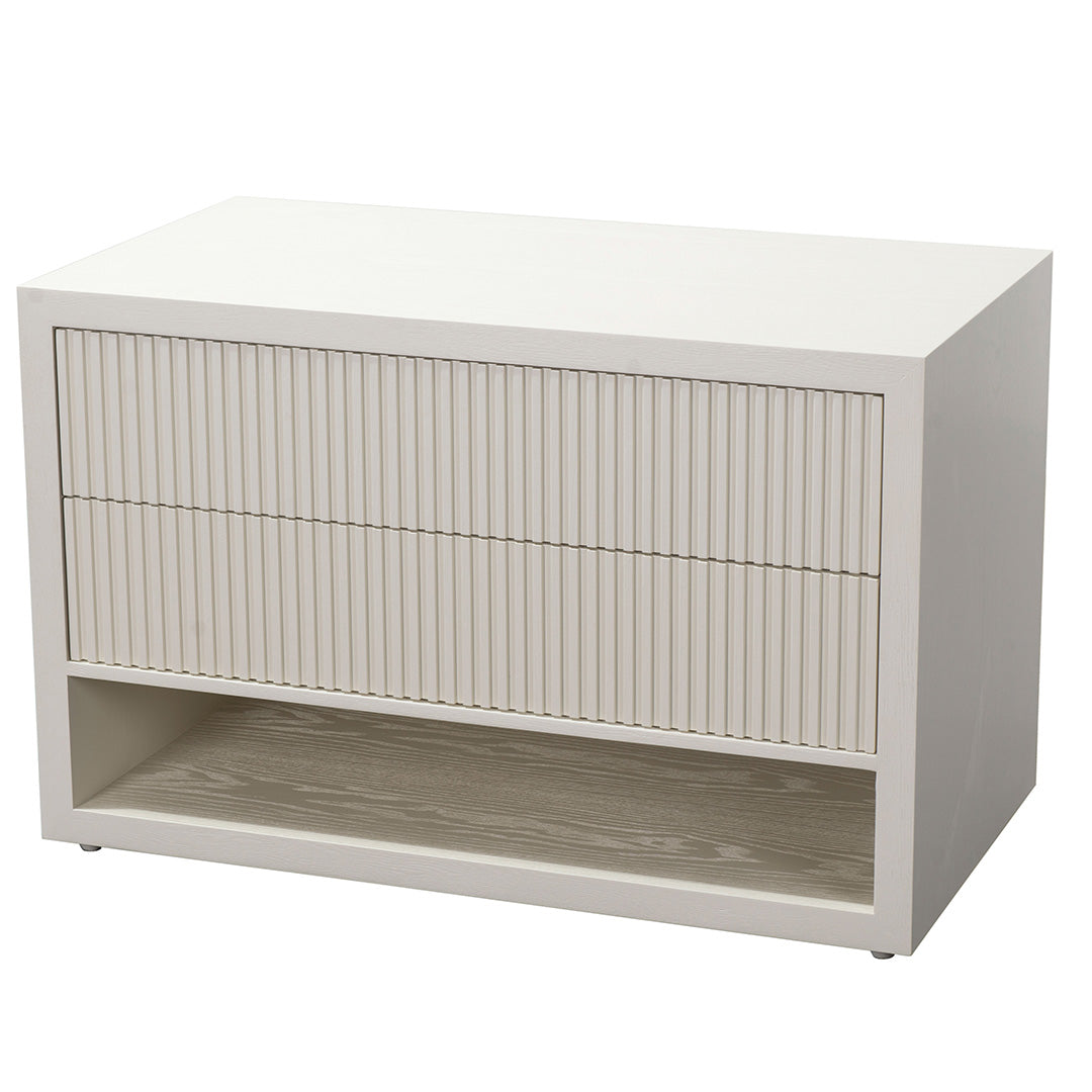 Marans White Painted Wood Side Table by RV Astley