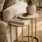 Hampton Ivory Faux Shagreen Nest Table (Set of 2) - Ivory by D.I. Designs