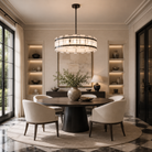 Harrow Bronze & Opal Glass Large Pendant Light 80cm by Luxe Collection