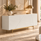 Helkinki White High Glass Ceramic Sideboard by Berkeley Designs