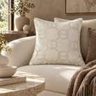 Hookup Link Design Velvet Cushion - Ivory Malini