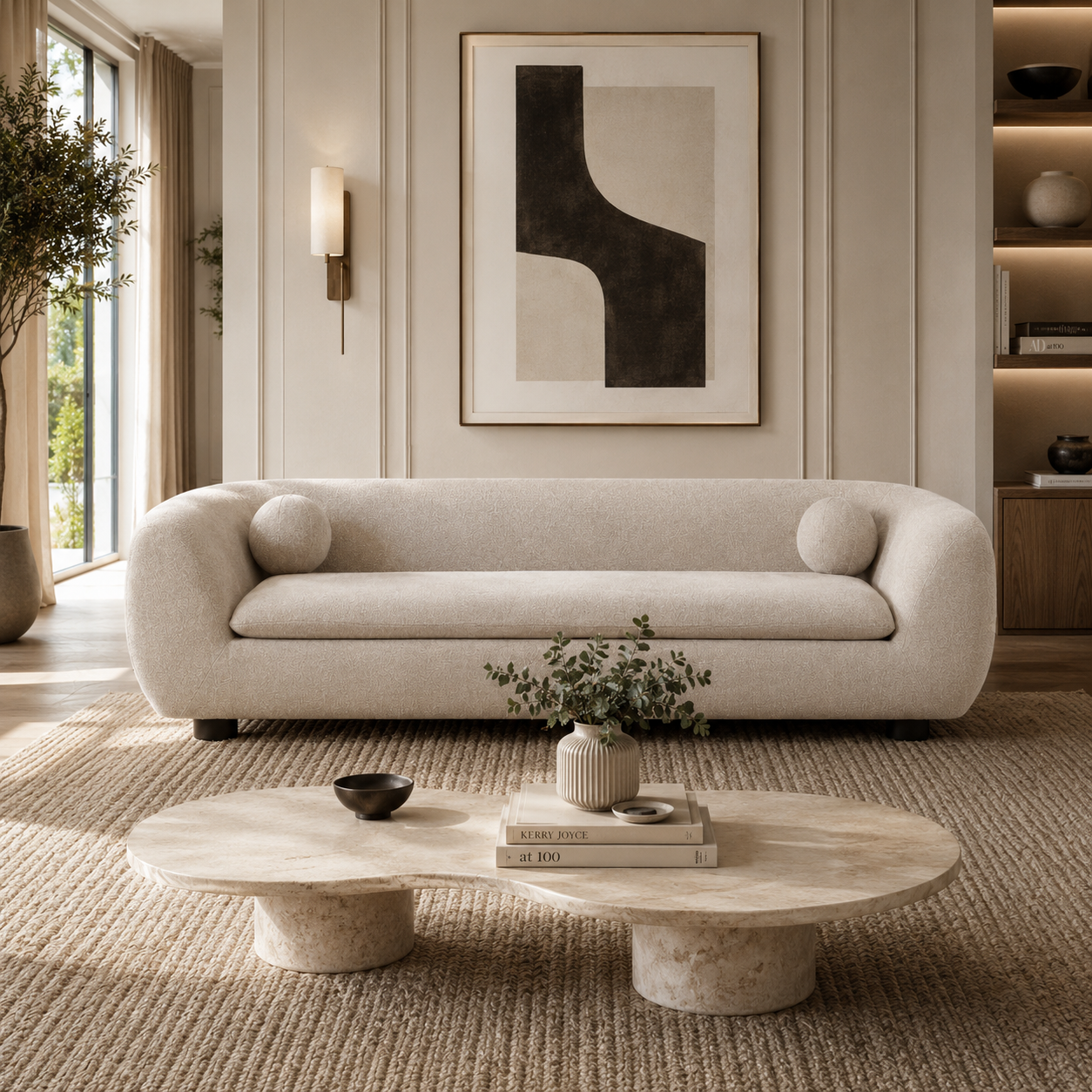 Hudson Lander Shade Chenille Fabric Sofa Liang & Eimil