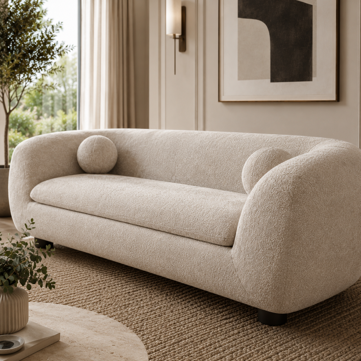 Hudson Lander Shade Chenille Fabric Sofa Liang & Eimil