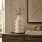 Iverna White Ceramic Small Vase by Liang & Eimil