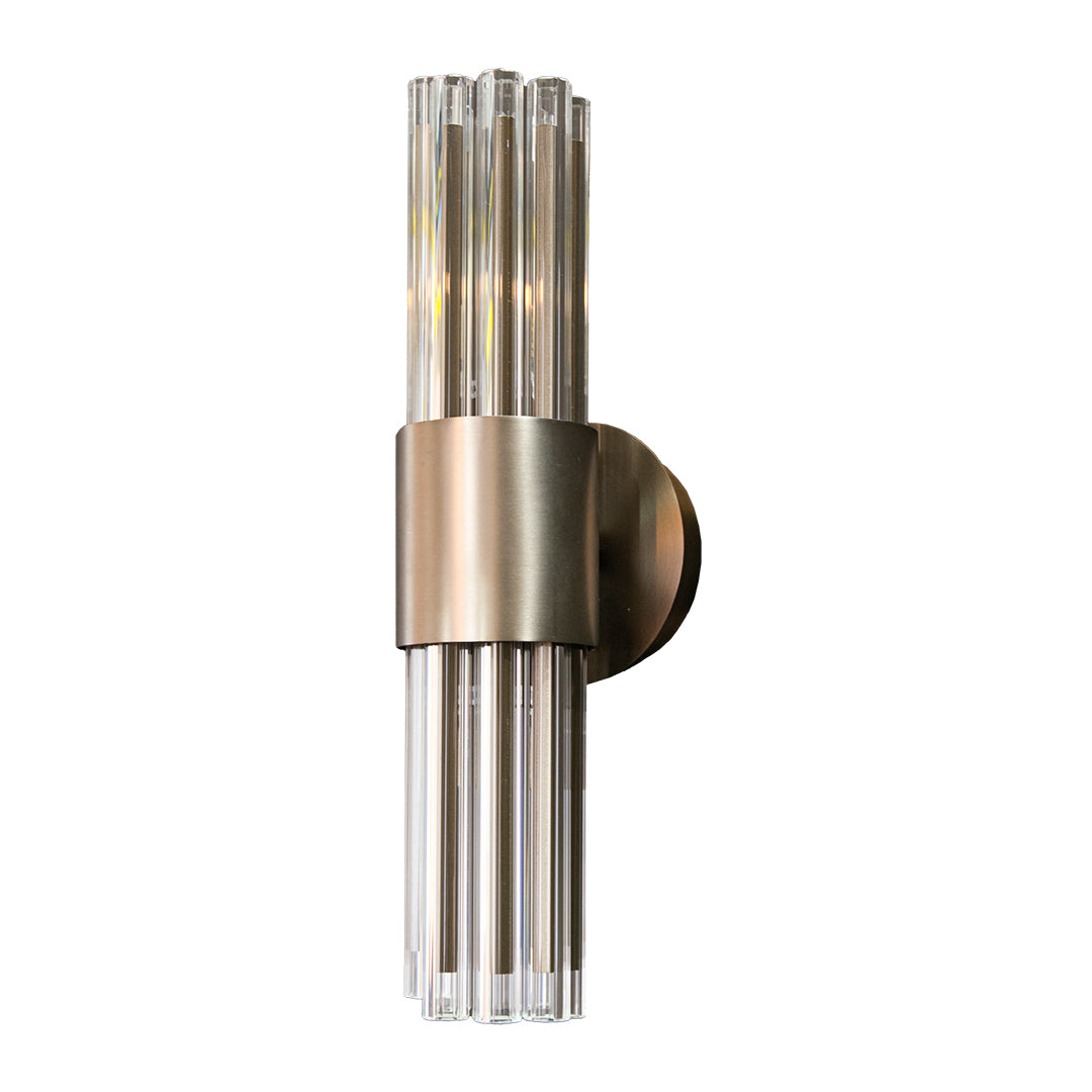 Colmar Bronze Wall Light with Glass Tube Shade by RV Astley