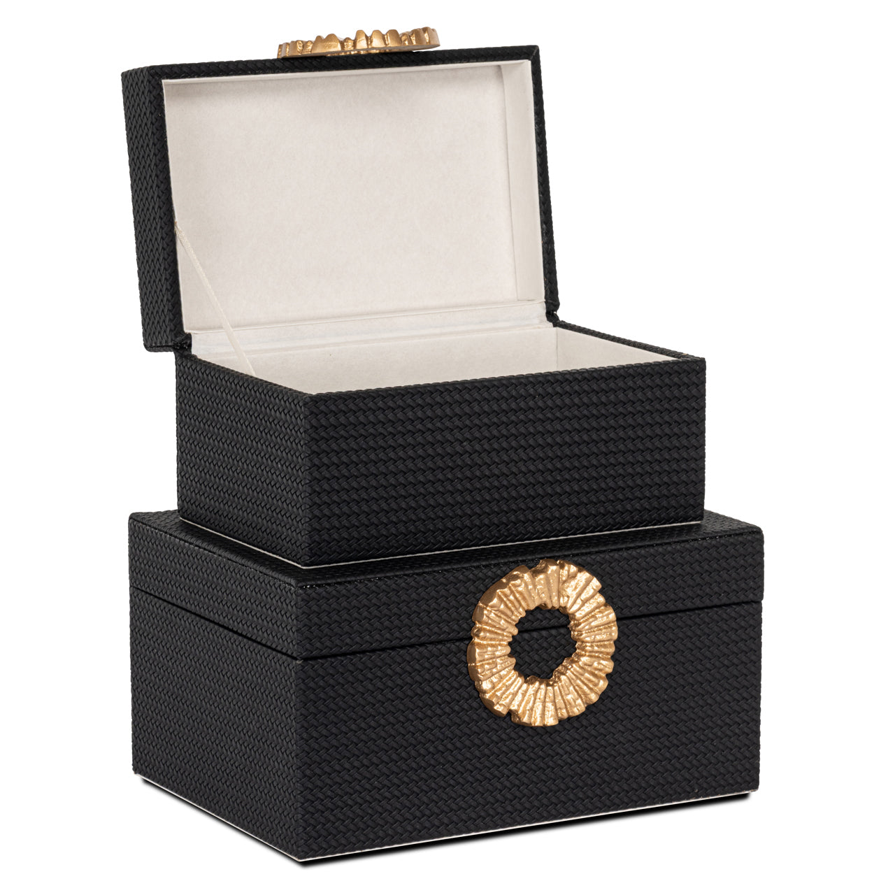 Storage box Amal black/gold small by Richmond Interiors