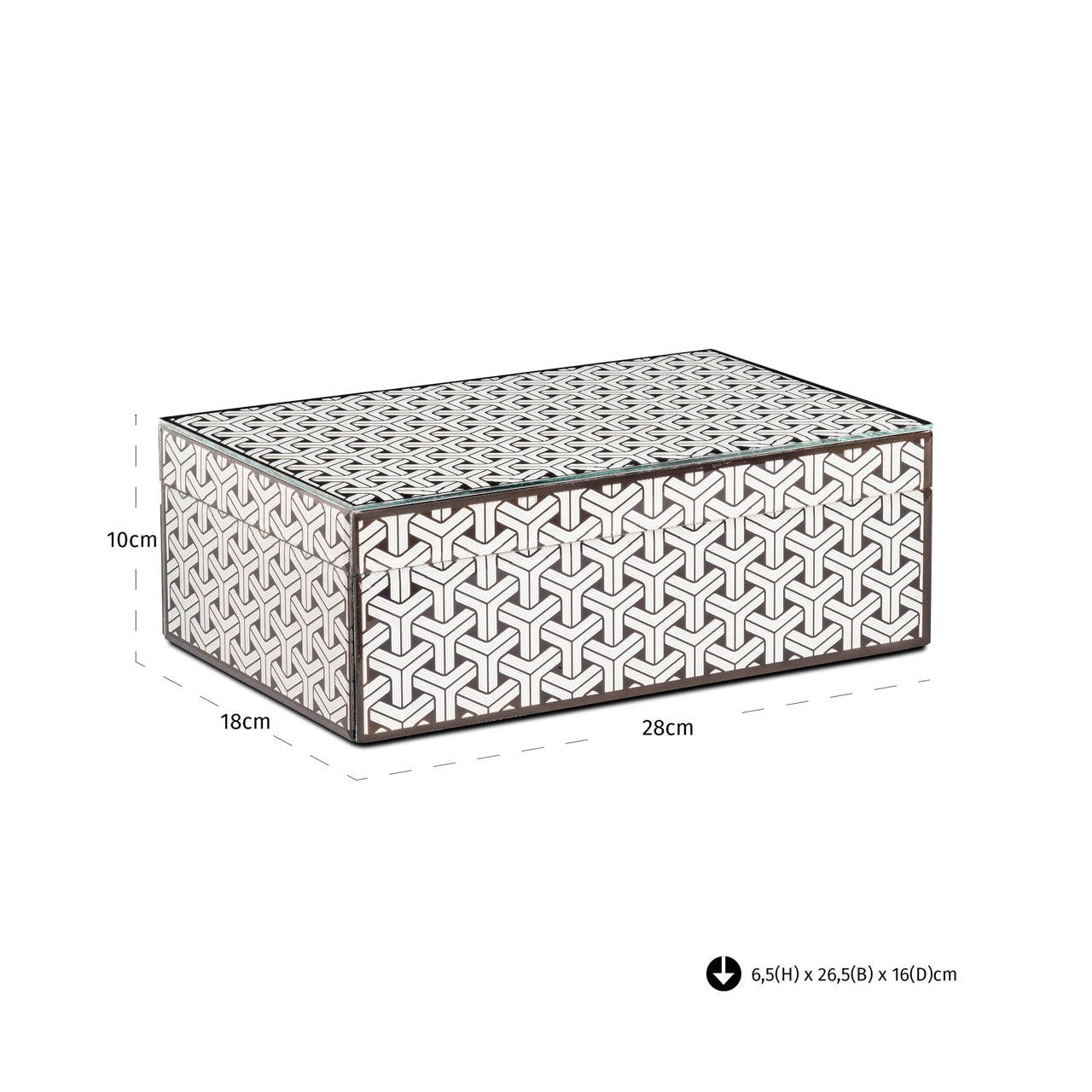 Storage box Feliz black/white large by Richmond Interiors