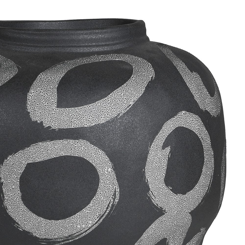 Black and White Circles Vase Kensington