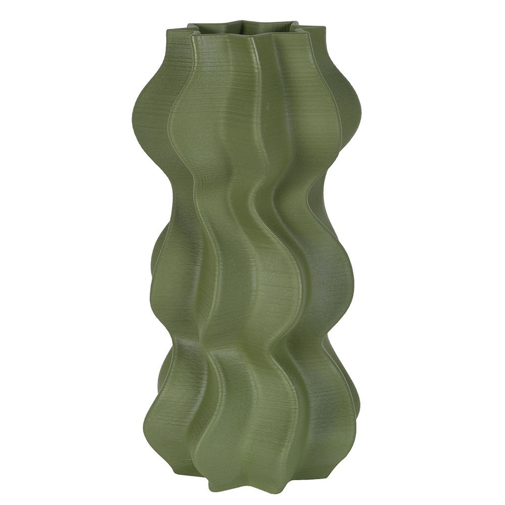 Small Ruched Olive Vase by Kensington