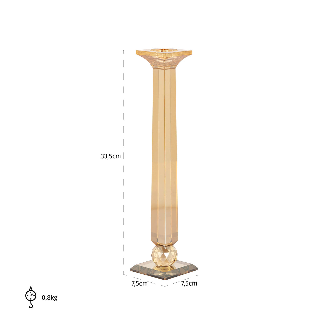 Candle holder Milou amber large by Richmond Interiors