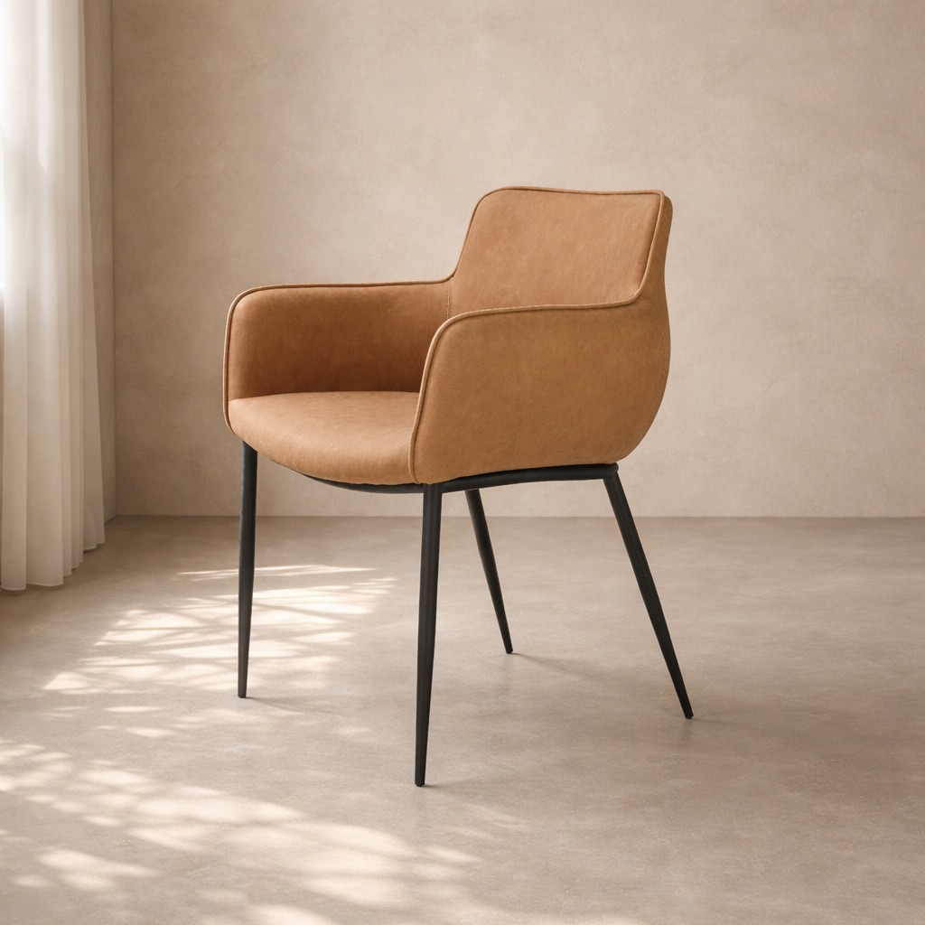 Kim Cognac Dining Chair by Tommy Franks