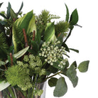 Mixed Greenery Arrangement in Glass Vase by Kensington
