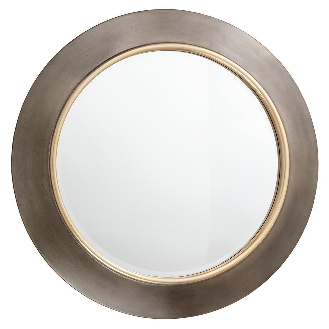 Guido Brushed Gunmetal Wall Mirror by RV Astley
