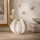Kelapa Cream Ceramic Vase Small by Light & Living