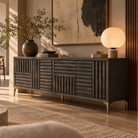 Kyoto Grey Oak & Brass Sideboard by Berkeley Designs