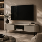 Lantine Beige Media TV Cabinet Unit Tommy Franks