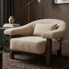 Riviera Occasional Chair - Hopper Desert | Dark Brown Solid Wood by Liang & Eimil