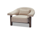 Riviera Occasional Chair - Hopper Desert | Dark Brown Solid Wood by Liang & Eimil
