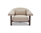 Riviera Occasional Chair - Hopper Desert | Dark Brown Solid Wood by Liang & Eimil