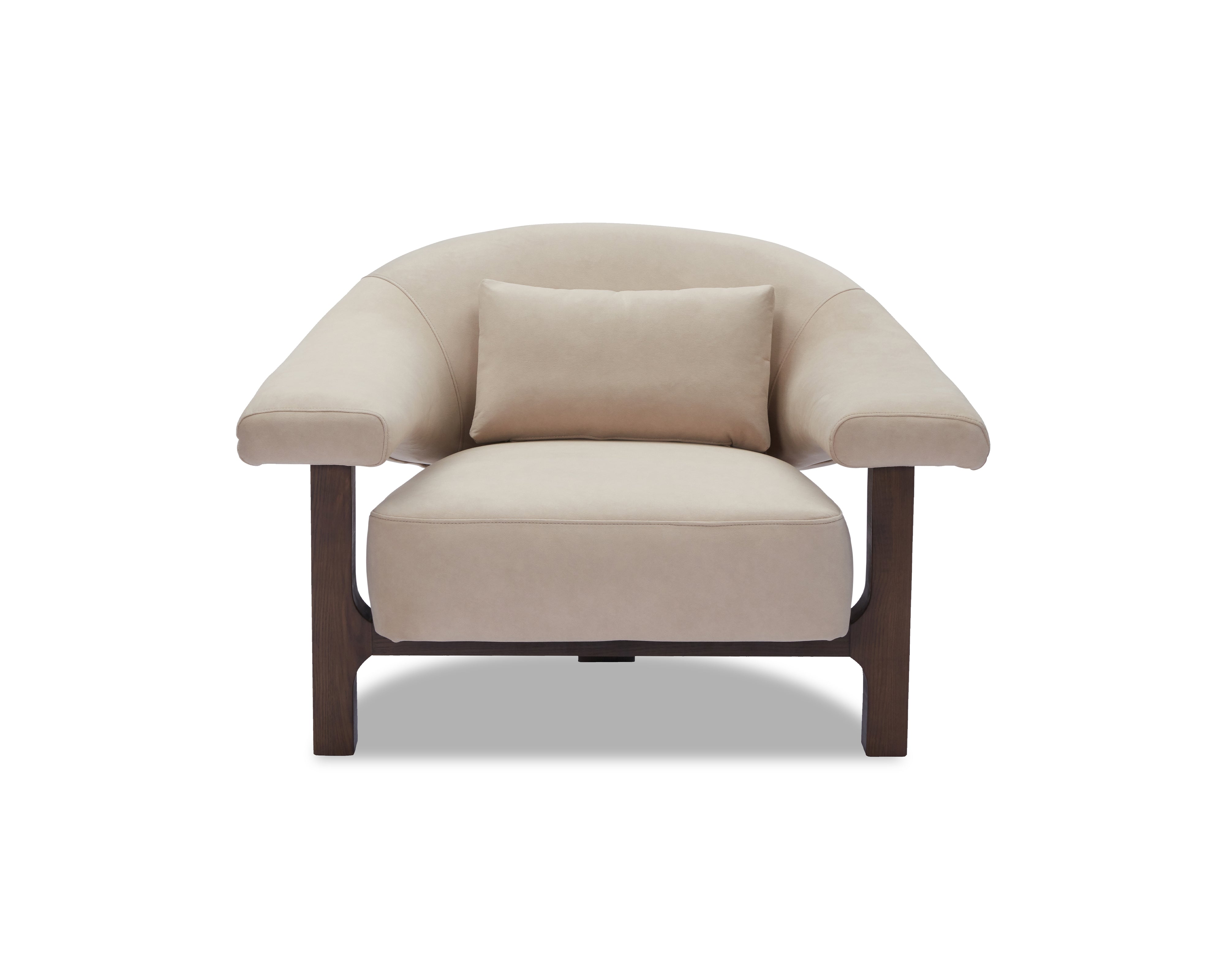 Riviera Occasional Chair - Hopper Desert | Dark Brown Solid Wood by Liang & Eimil