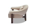 Riviera Occasional Chair - Hopper Desert | Dark Brown Solid Wood by Liang & Eimil