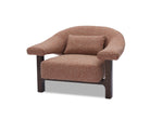 Riviera Occasional Chair - Capela Clay | Dark Brown Solid Wood by Liang & Eimil