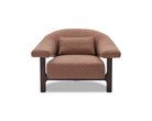Riviera Occasional Chair - Capela Clay | Dark Brown Solid Wood by Liang & Eimil