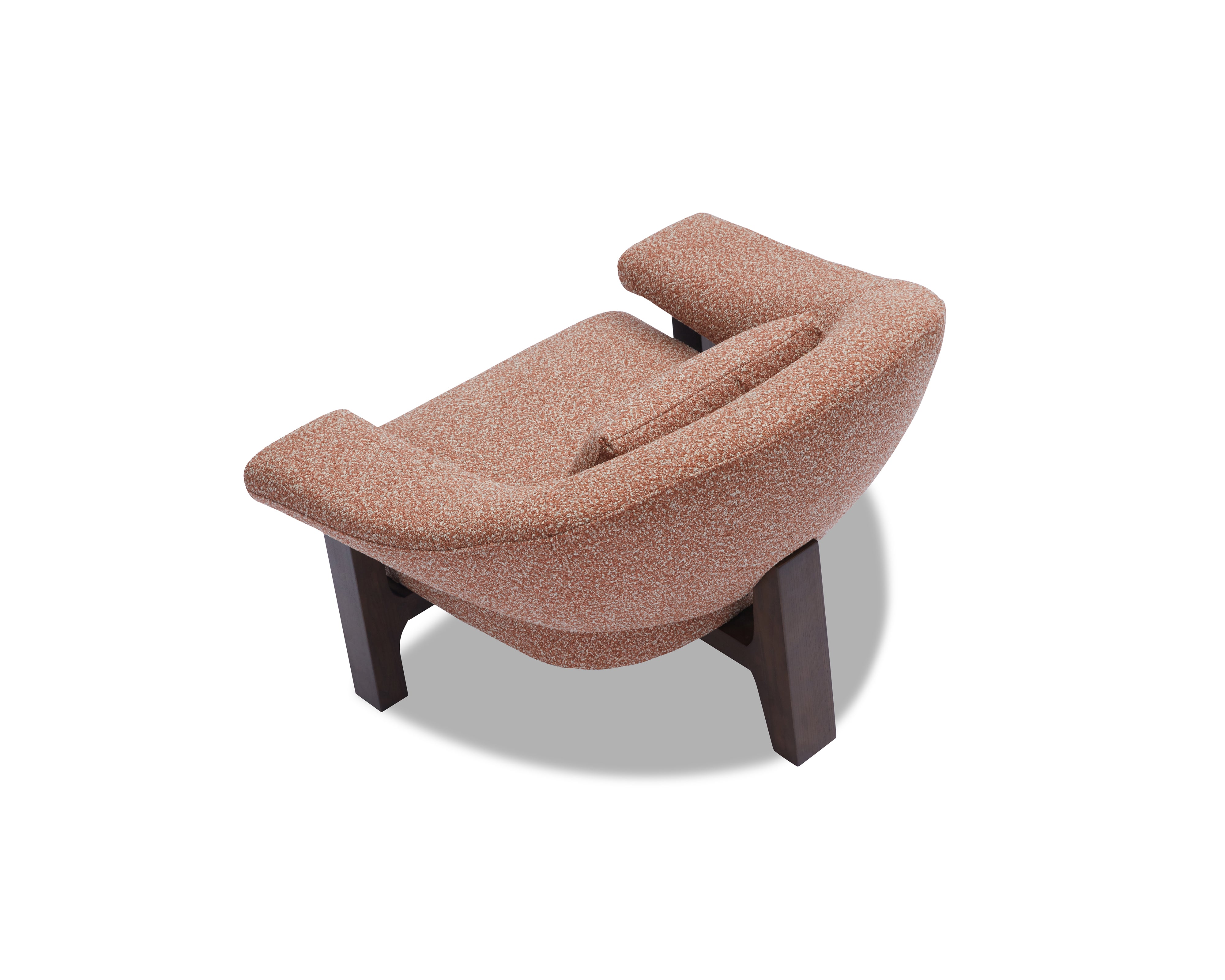 Riviera Occasional Chair - Capela Clay | Dark Brown Solid Wood by Liang & Eimil
