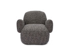 Bolton Swivel Occasional Chair - Tetru Terra | Matt Black Metal by Liang & Eimil