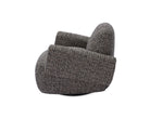 Bolton Swivel Occasional Chair - Tetru Terra | Matt Black Metal by Liang & Eimil